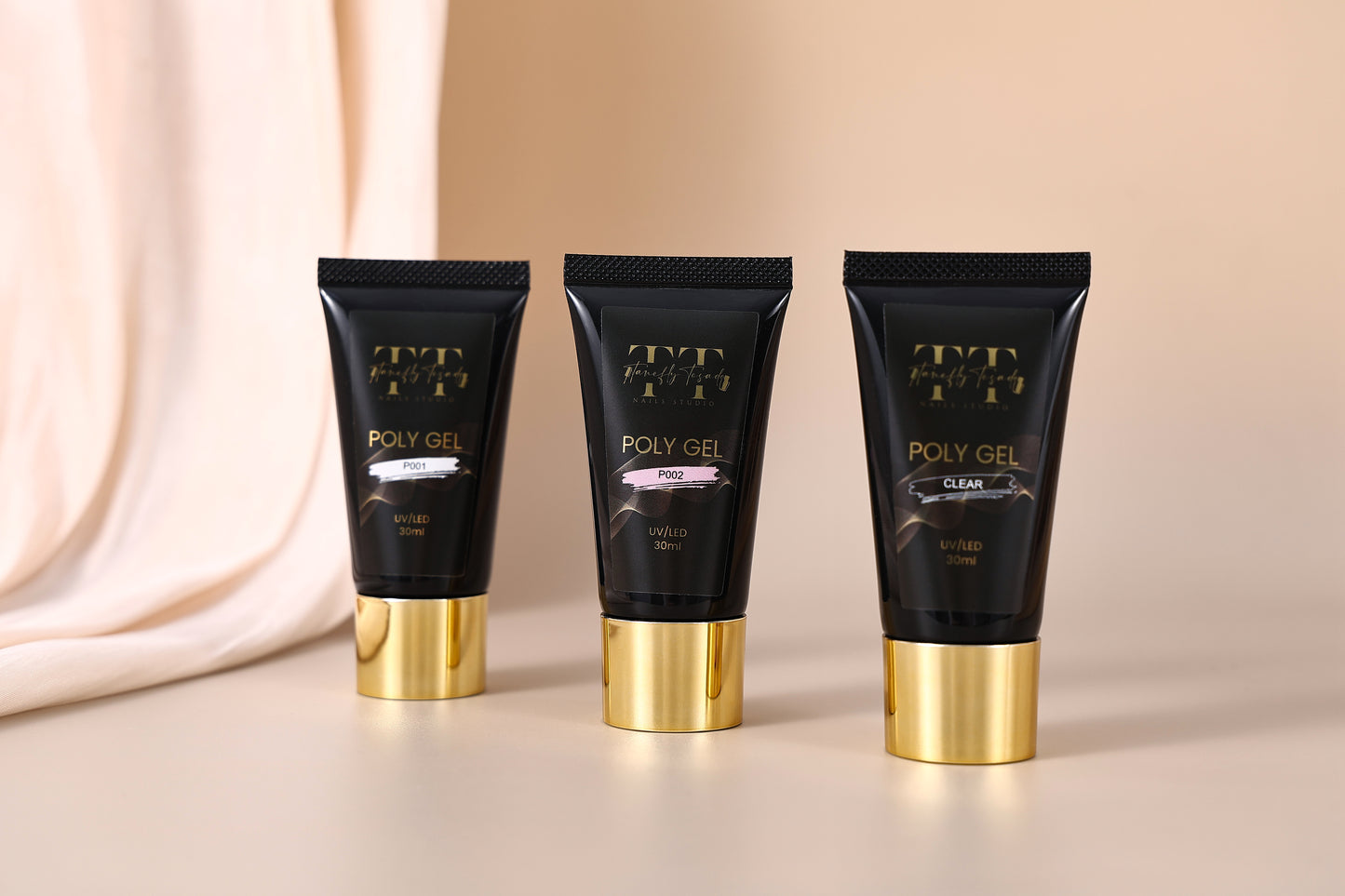 Combo de Polygel (blanco ,rosa y clear ) 30ml