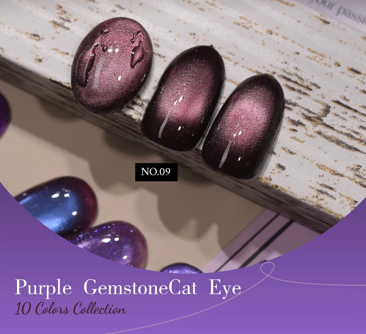 Purple Gemstone Cat Eye W07 – TT Nails Studio