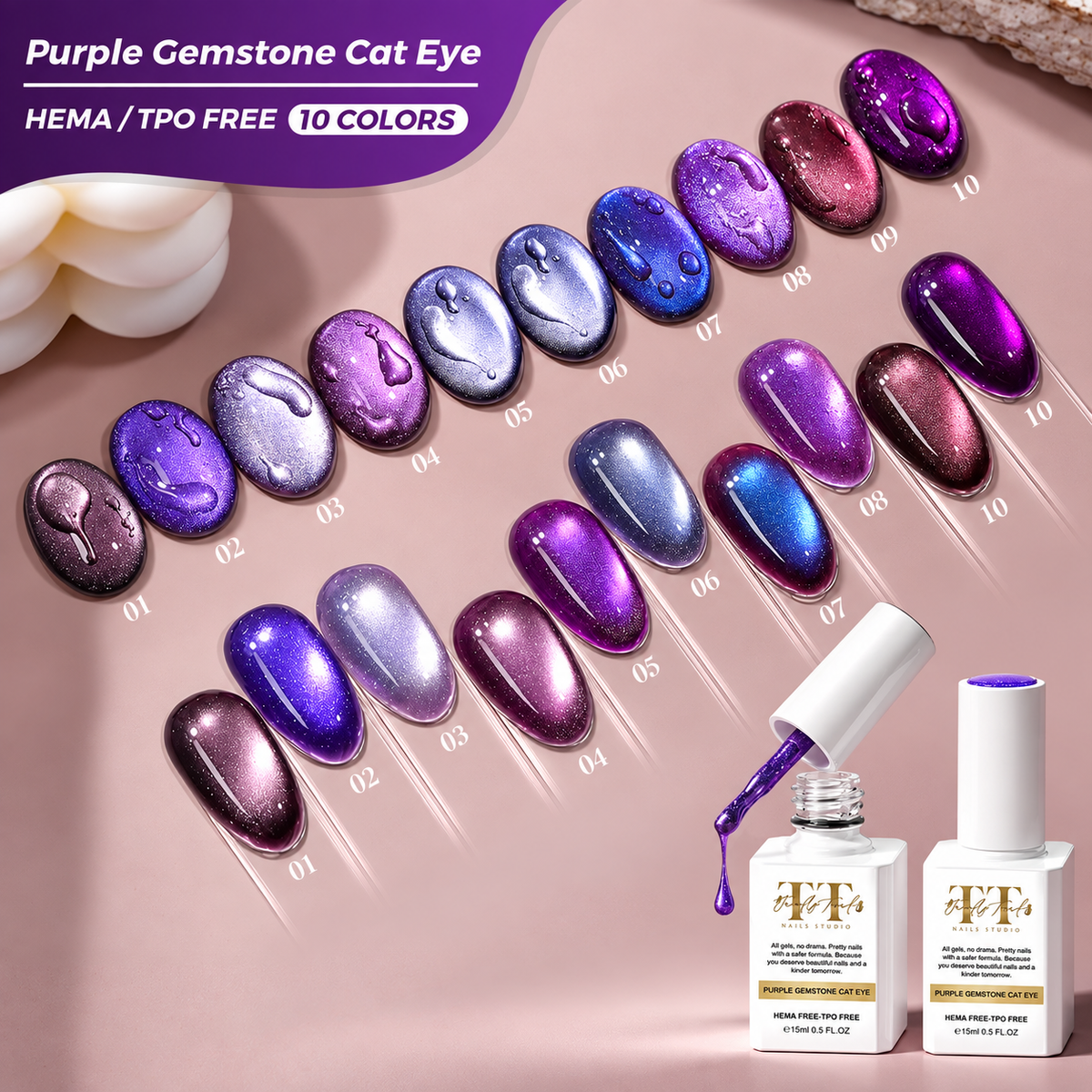 Purple Gemstone Cat Eye W07 – TT Nails Studio