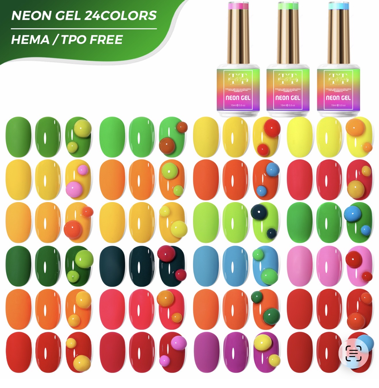 Colección neón de 24 colores