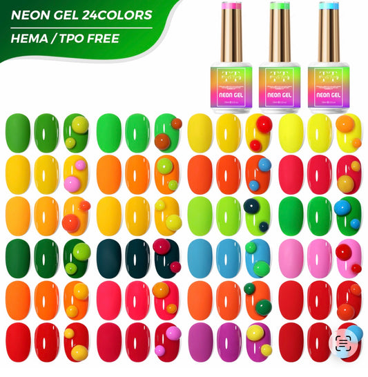 Colección neón de 24 colores
