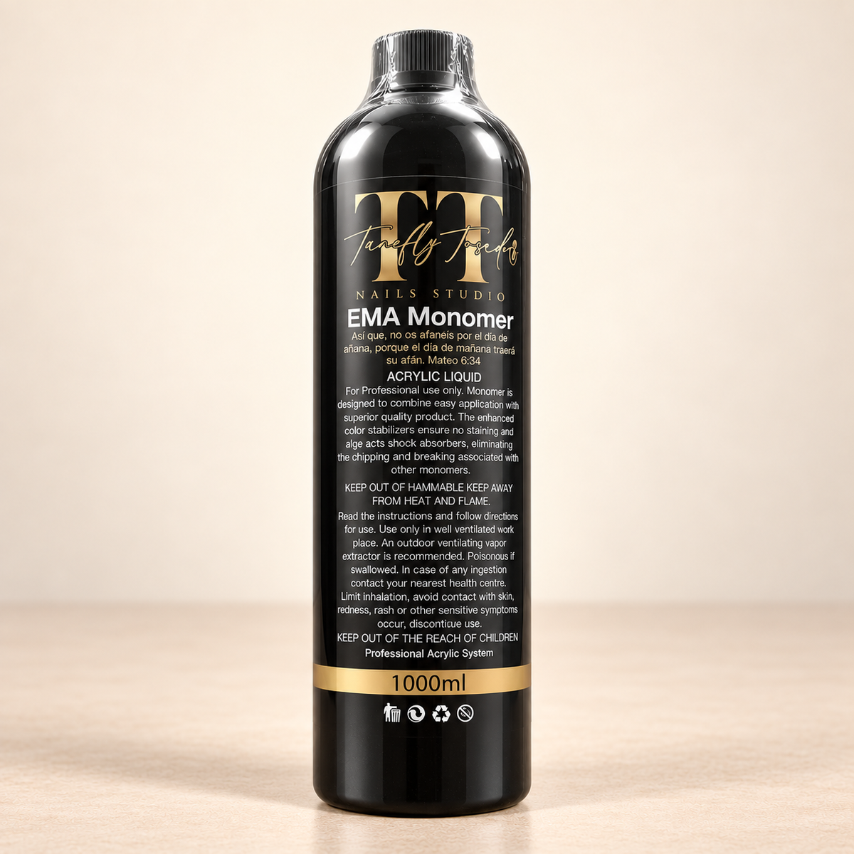 Monómero EMA TT Nails Studio de 1,000 ml